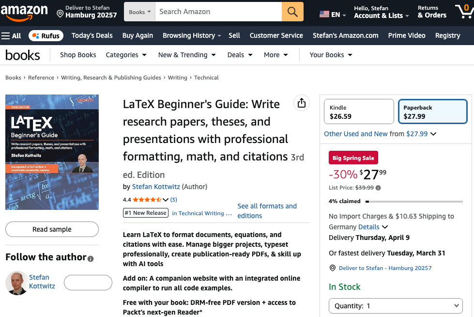 LaTeX book top release